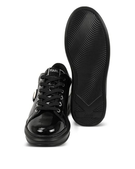 Karl Lagerfeld Black Kapri Nft Leather Sneakers for men