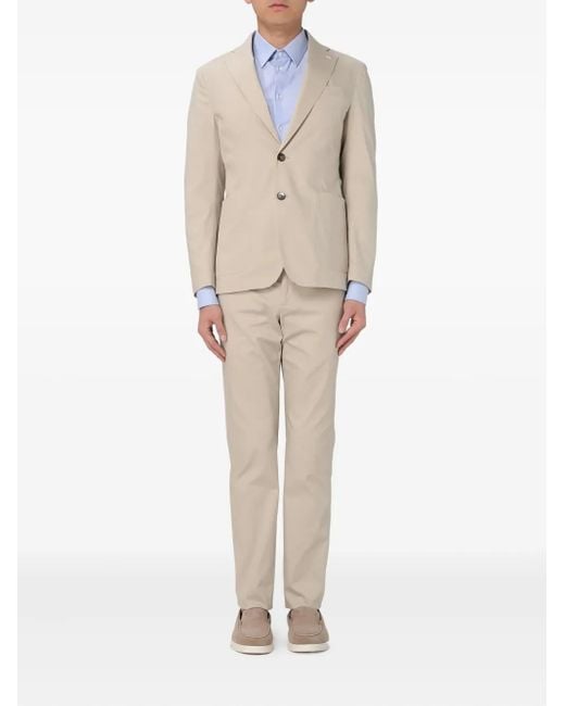 Manuel Ritz Natural Two-Button Patch-Pocket Blazer for men