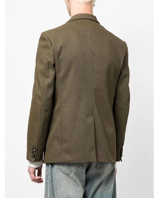 Bally Green Double-Breasted Cotton Blazer for men