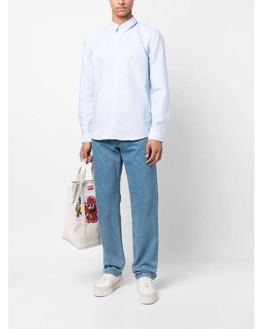 A.P.C. White Fox Head Milano Wool Cardigan for men