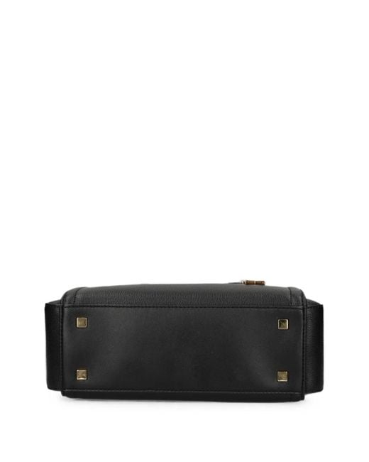MICHAEL Michael Kors Black Small Laila Logo-Plaque Tote Bag