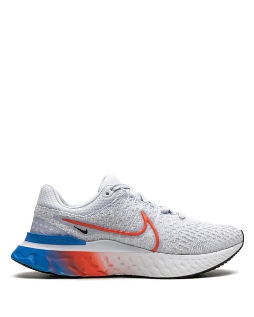 Nike White React Infinity Run Fk 3 Bright Crimson" Sneakers