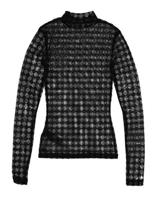 Amiri Black Lace Top