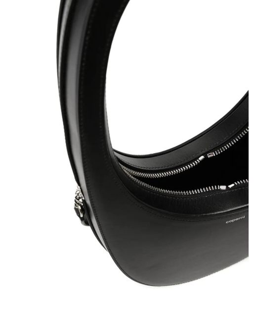 Coperni Black Swipe Leather Handbag