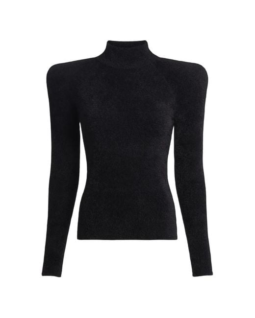 Pull En Maille Côtelée Balmain en coloris Black