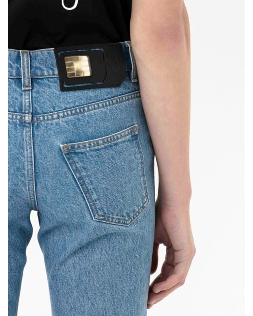 J.W. Anderson Blue Slim-fit Logo-patch Jeans for men