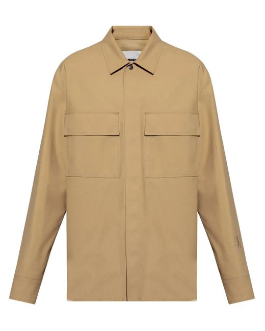 Jil Sander Hemdjacke Mit Logo-Stickerei in Natural für Herren