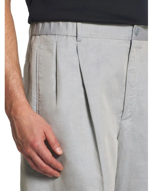 Brioni Gray Bellagio Pleated-Waistband Tailored Shorts for men
