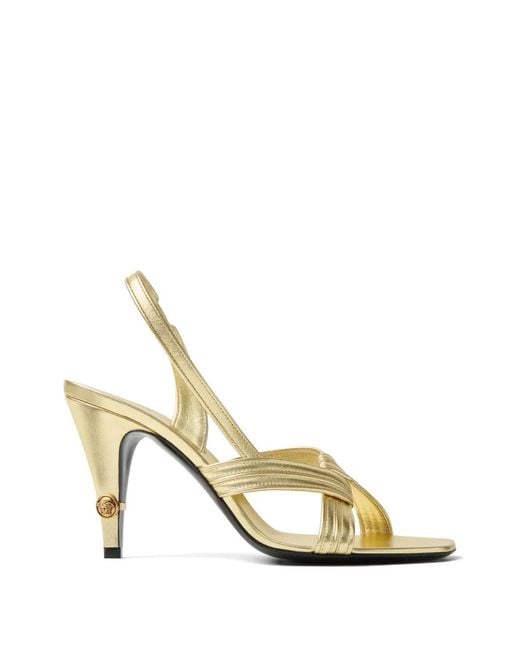Versace Gianni Metallic Nappa Sandals 90 Mm