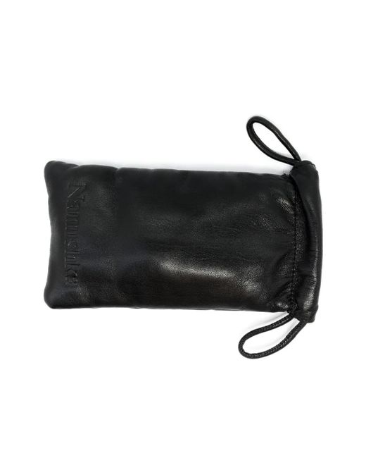 Nanushka Black Carmel Rectangle-Frame Sunglasses