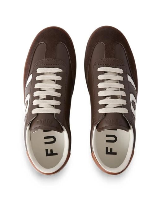 Furla Brown Allegra Panelled Sneakers