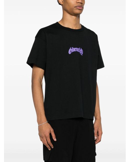 Givenchy Black Lightning-print T-shirt for men