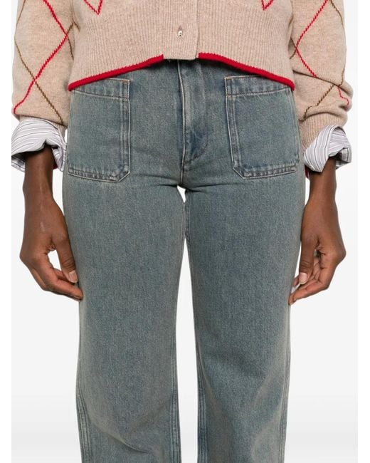 A.P.C. Blue Victoria Patch-Pocket Jeans