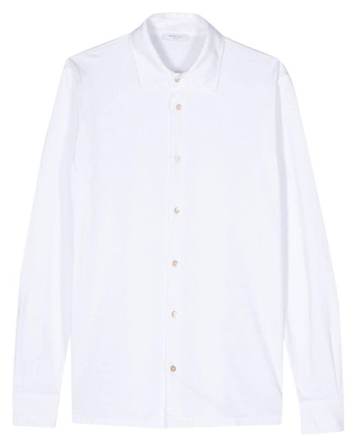 Boglioli Katoenen Overhemd in het White voor heren