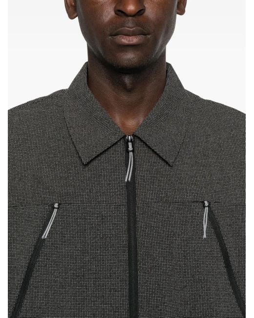 Giacca-Camicia Lamon Con Zip di Roa in Gray da Uomo