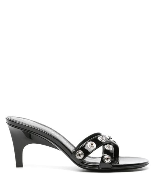 The Attico Black Cosmo Heeled Sandals