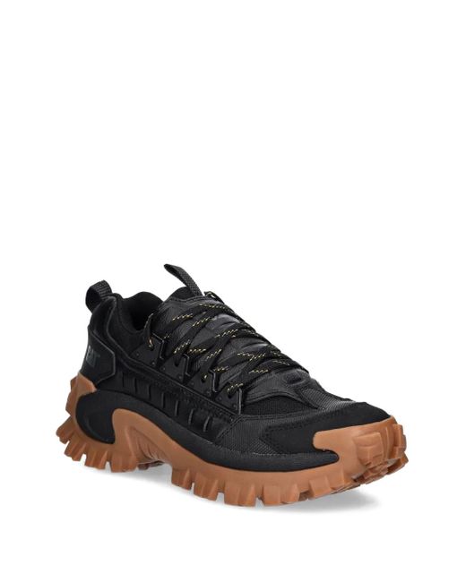 Caterpillar Black Lace-Up Rubber-Sole Sneakers for men