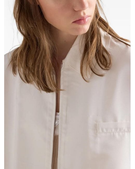 Chaqueta Tipo Blusón Prada de color White