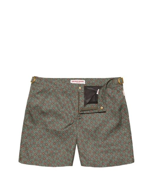 Orlebar Brown Gray Bulldog Floral-Print Swim Shorts for men