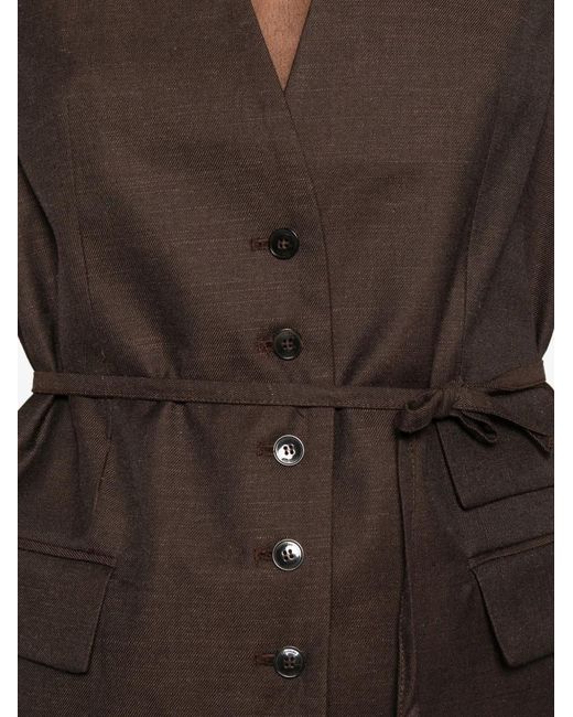 Herskind Brown Samos Button-Up Waistcoat