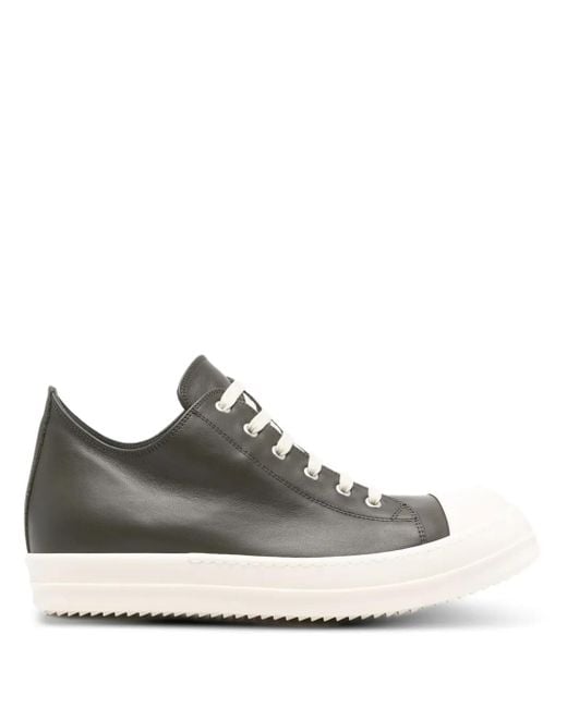 Rick Owens Green Low Sneaks Sneakers for men