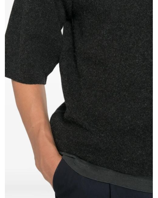 Sofie D'Hoore Black Short-Sleeve Crew-Neck Sweater