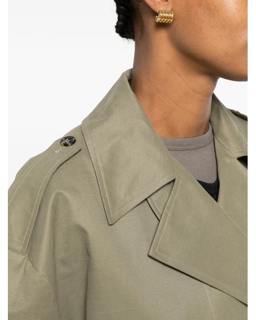 THE NINA STUDIO Natural Double-Breasted Belted Jacket