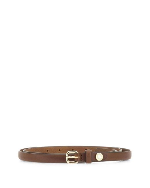 Gianni Chiarini White Ceinture En Cuir Lisse