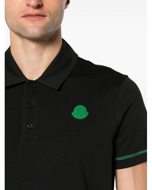 Moncler Poloshirt Met Logopatch in het Black voor heren