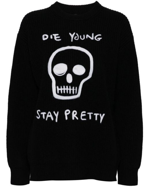 R13 Die Young Boyfriend Jumper in Black Lyst UK