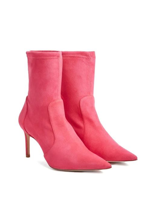 Stuart Weitzman Pink 85Mm Stretch Bootie