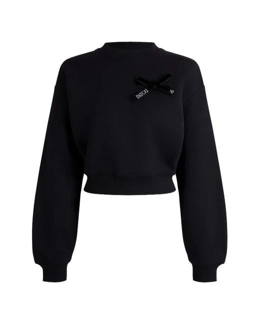 Patou Black Bow-Detail Sweatshirt