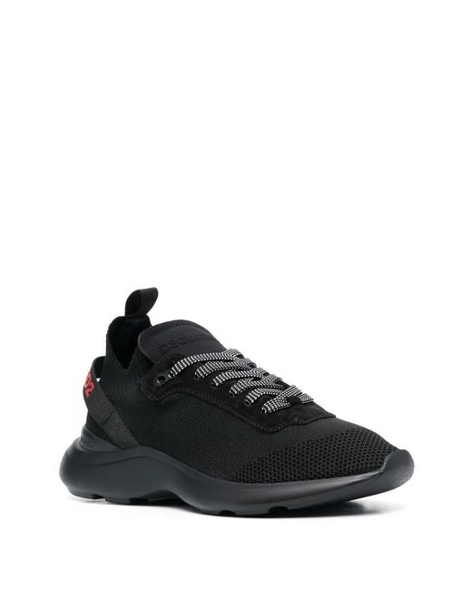 DSquared² Black Logo Sneakers for men
