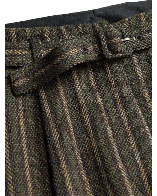 RRL ピンストライプ ベルテッド パンツ Green