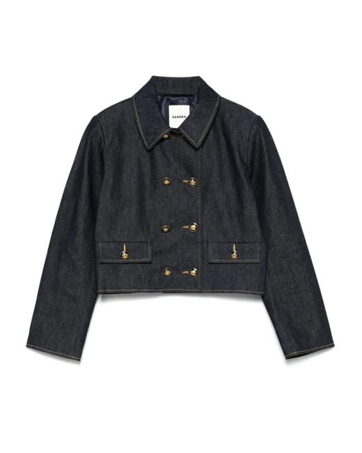 Sandro Black Klassische Jeansjacke