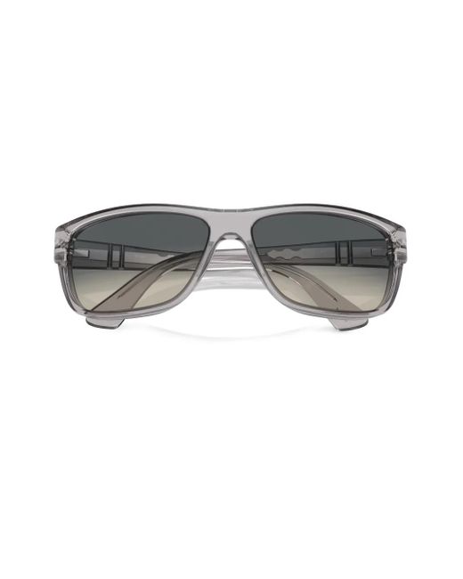 Persol Gray Brille Mit Eckigem Gestell