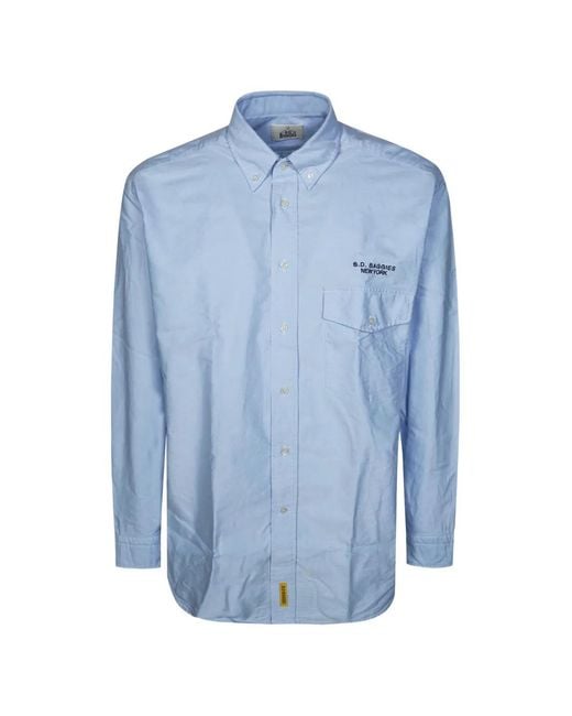 B.D. Baggies Blue Chemise Boutonnée À Logo Brodé for men