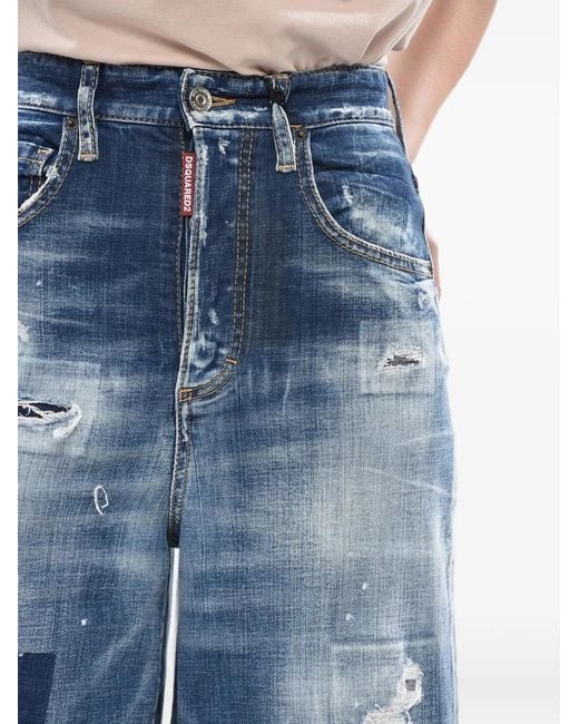 DSquared² Blue Distressed Page Jeans