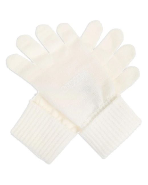 Versace リブ グローブ White