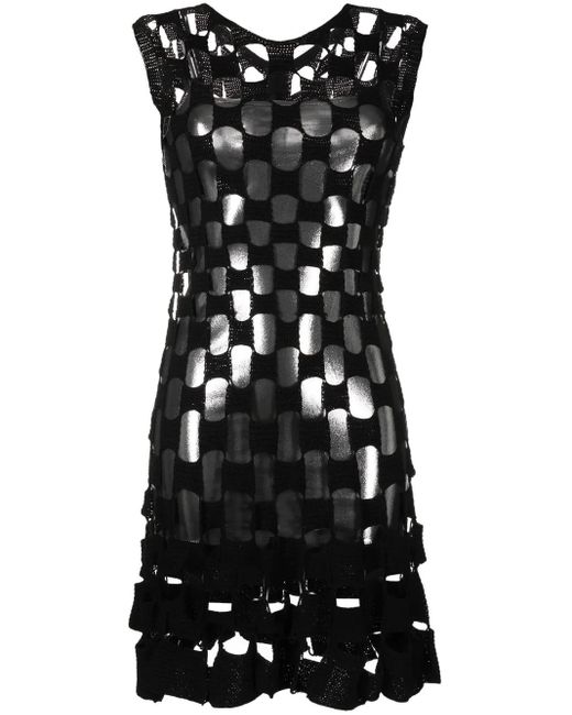 Monse Black Cut-Out Knit Mini Dress
