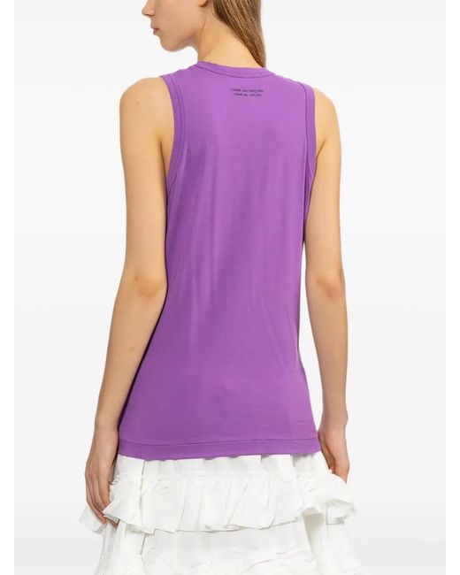 Comme des Garçons Purple Round Neck Tank Top