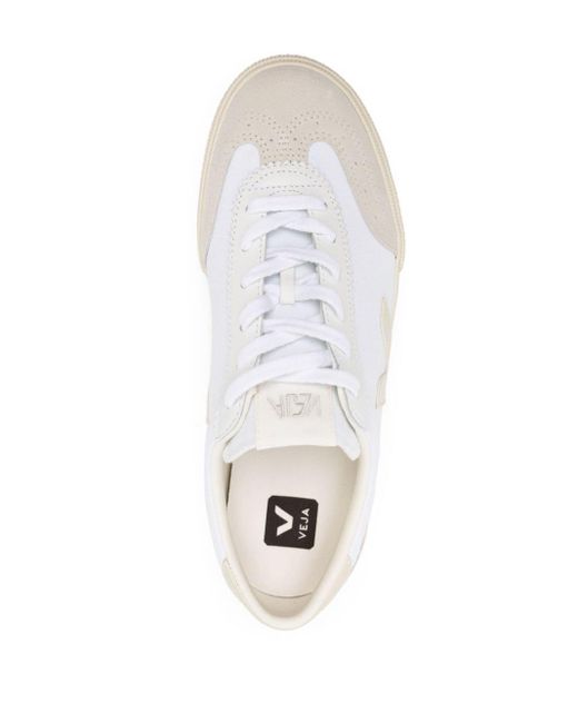 Veja White Volley Panelled Sneakers for men