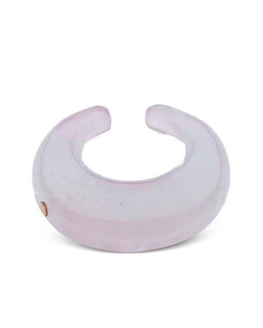 Luminous 27 White Criolla Quartz Ear Cuff
