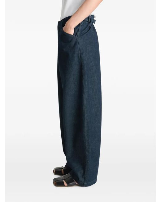 Lemaire Blue Maxi Workwear Adjustable-Strap Jeans for men