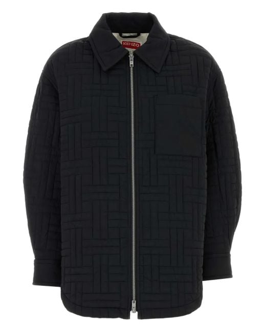 KENZO Black Quilted Long-Sleeves Jacket