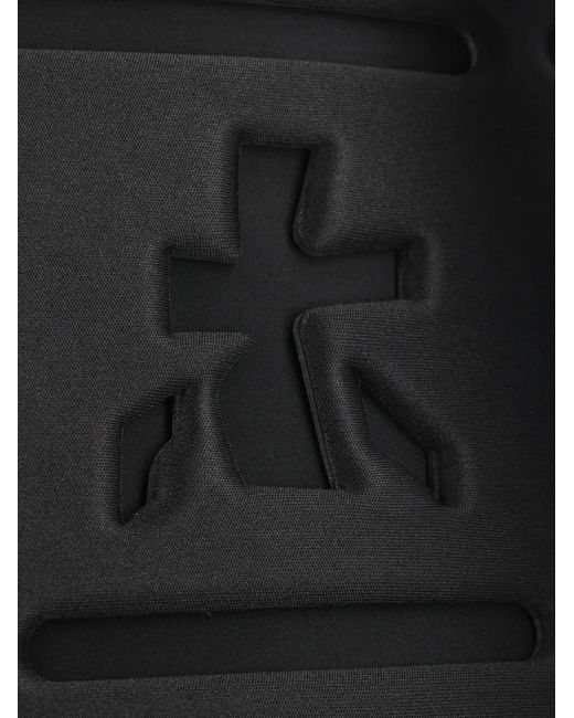Premiata Black Logo-Plaque Buckled Backpack for men