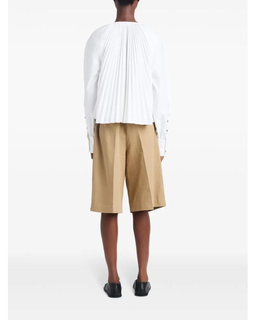 Proenza Schouler White Monica Pleated Blouse