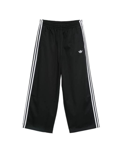 Adidas Black Side-Stripe Trousers for men