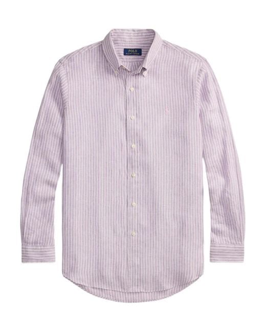 Polo Ralph Lauren Pink Striped Shirt for men