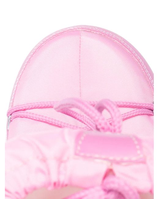 Bottes roses à logos Moon Boot en coloris Pink